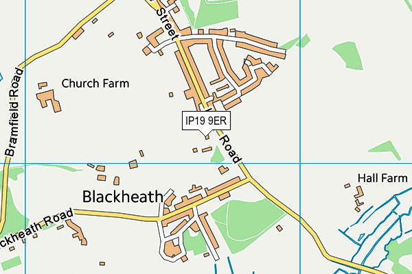 IP19 9ER map - OS VectorMap District (Ordnance Survey)