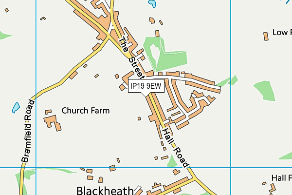 Wenhaston Recreation Ground map (IP19 9EW) - OS VectorMap District (Ordnance Survey)
