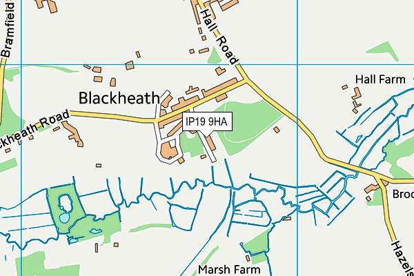 IP19 9HA map - OS VectorMap District (Ordnance Survey)