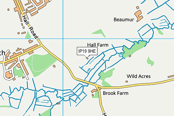 IP19 9HE map - OS VectorMap District (Ordnance Survey)