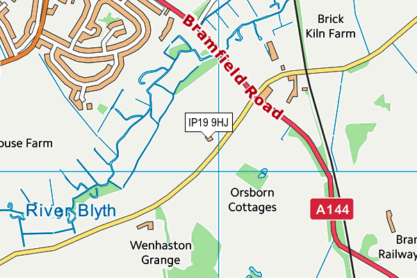 IP19 9HJ map - OS VectorMap District (Ordnance Survey)