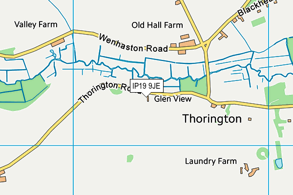 IP19 9JE map - OS VectorMap District (Ordnance Survey)