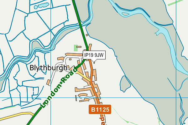 IP19 9JW map - OS VectorMap District (Ordnance Survey)