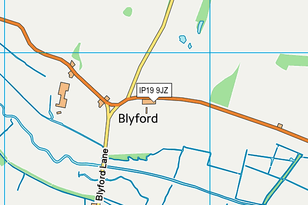 IP19 9JZ map - OS VectorMap District (Ordnance Survey)