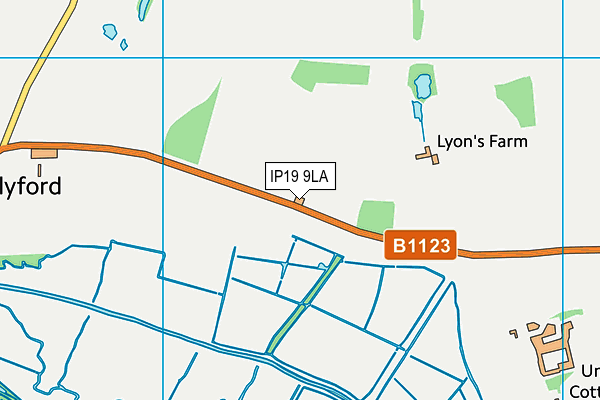 IP19 9LA map - OS VectorMap District (Ordnance Survey)