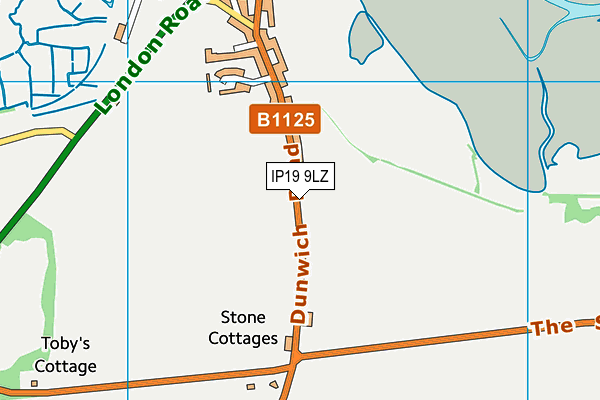 IP19 9LZ map - OS VectorMap District (Ordnance Survey)