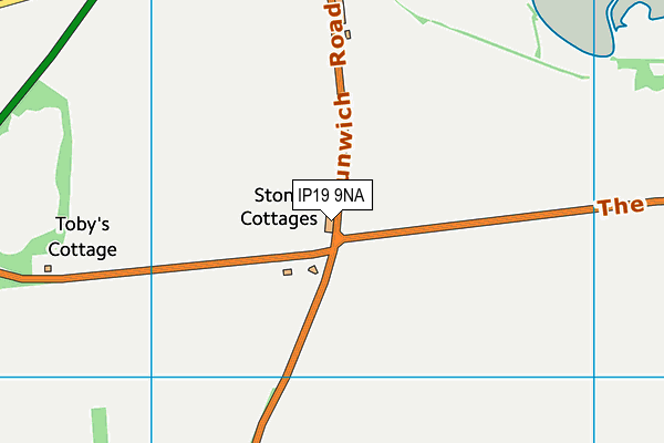 IP19 9NA map - OS VectorMap District (Ordnance Survey)