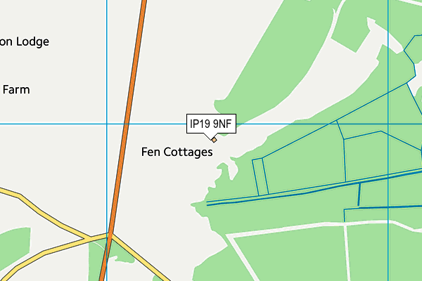 IP19 9NF map - OS VectorMap District (Ordnance Survey)