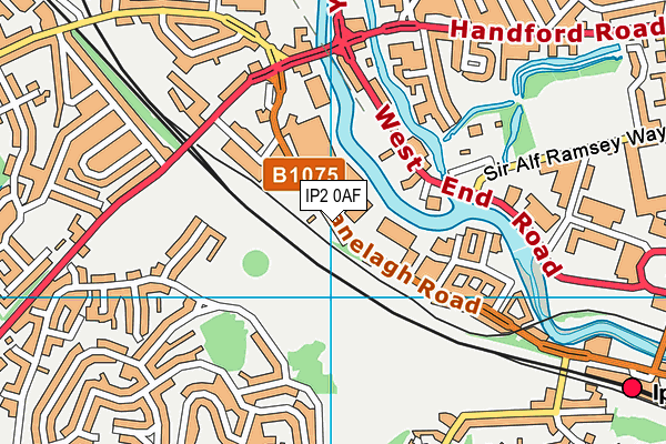 IP2 0AF map - OS VectorMap District (Ordnance Survey)