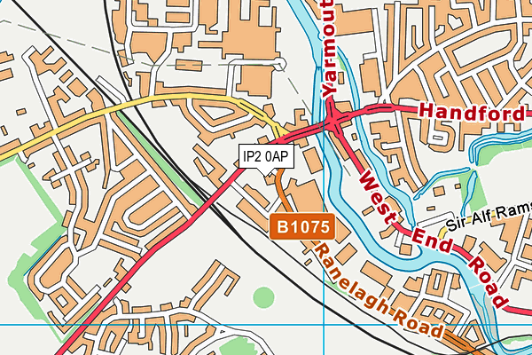 IP2 0AP map - OS VectorMap District (Ordnance Survey)