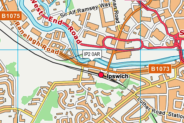 IP2 0AR map - OS VectorMap District (Ordnance Survey)