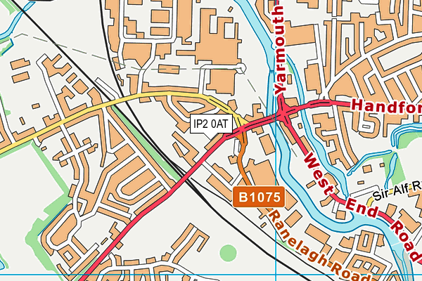 IP2 0AT map - OS VectorMap District (Ordnance Survey)