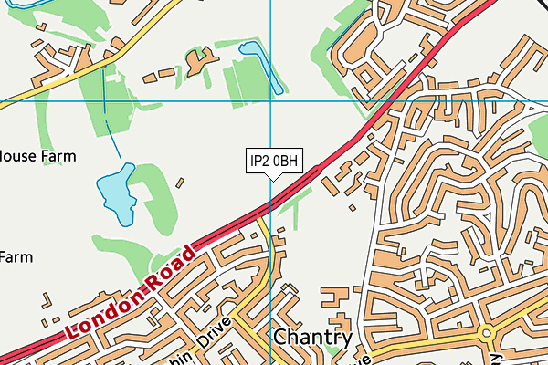 IP2 0BH map - OS VectorMap District (Ordnance Survey)