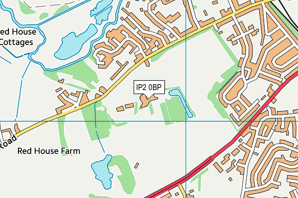 Chantry Park map (IP2 0BP) - OS VectorMap District (Ordnance Survey)