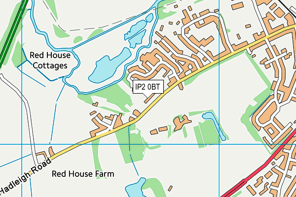 IP2 0BT map - OS VectorMap District (Ordnance Survey)