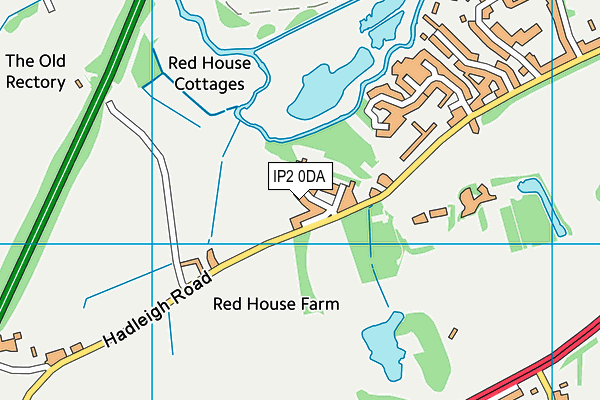 IP2 0DA map - OS VectorMap District (Ordnance Survey)