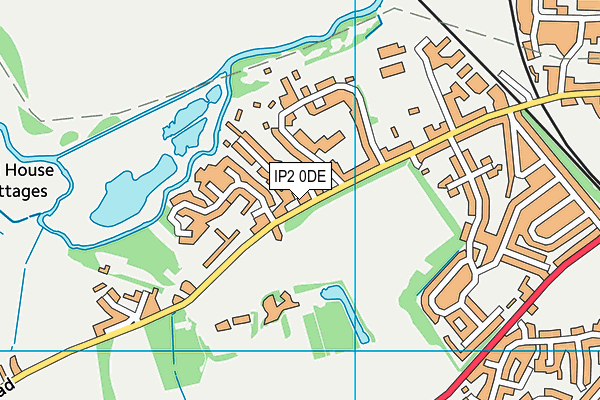 IP2 0DE map - OS VectorMap District (Ordnance Survey)