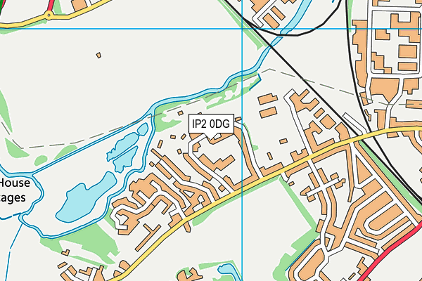 IP2 0DG map - OS VectorMap District (Ordnance Survey)