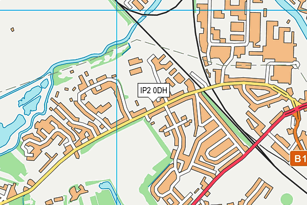 IP2 0DH map - OS VectorMap District (Ordnance Survey)