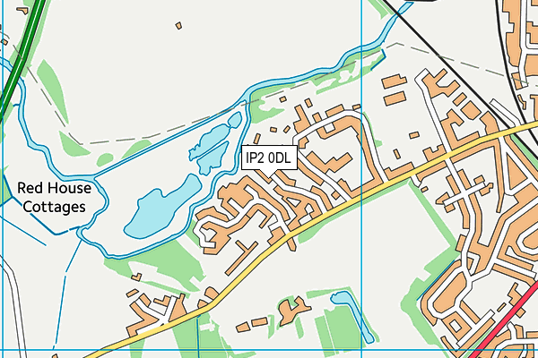 IP2 0DL map - OS VectorMap District (Ordnance Survey)