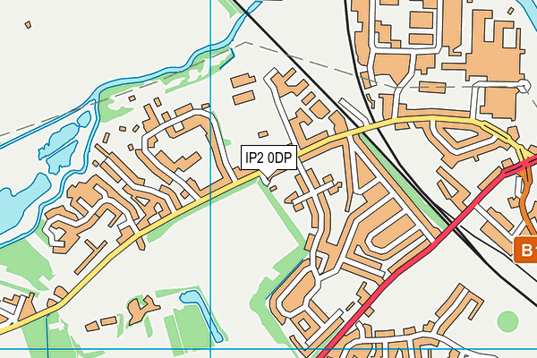 IP2 0DP map - OS VectorMap District (Ordnance Survey)