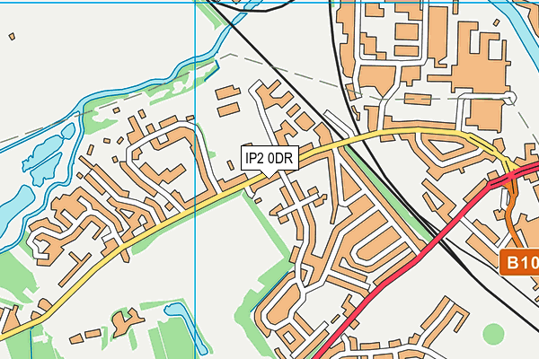 IP2 0DR map - OS VectorMap District (Ordnance Survey)