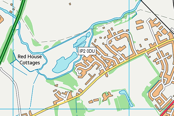 IP2 0DU map - OS VectorMap District (Ordnance Survey)