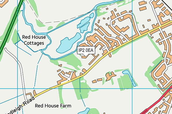 IP2 0EA map - OS VectorMap District (Ordnance Survey)