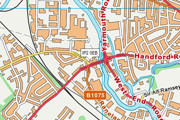 IP2 0EB map - OS VectorMap District (Ordnance Survey)