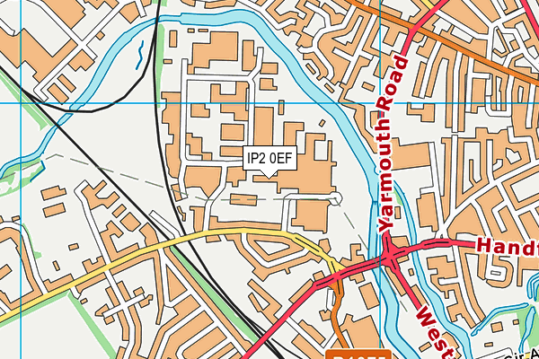 IP2 0EF map - OS VectorMap District (Ordnance Survey)