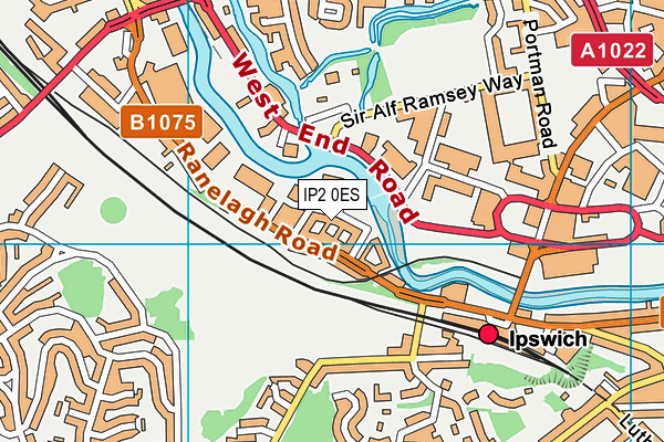 IP2 0ES map - OS VectorMap District (Ordnance Survey)