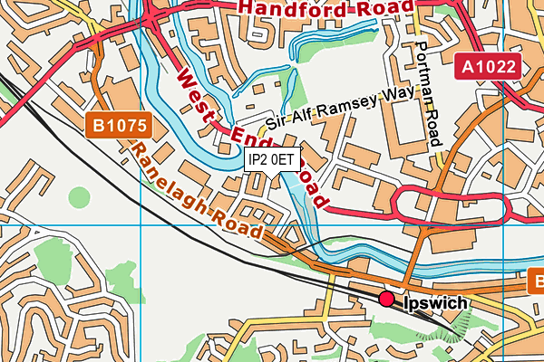 IP2 0ET map - OS VectorMap District (Ordnance Survey)