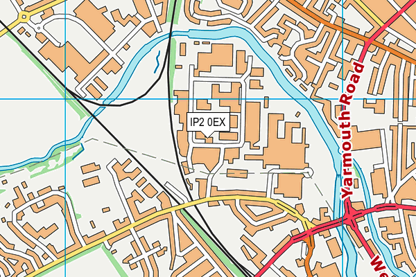 IP2 0EX map - OS VectorMap District (Ordnance Survey)