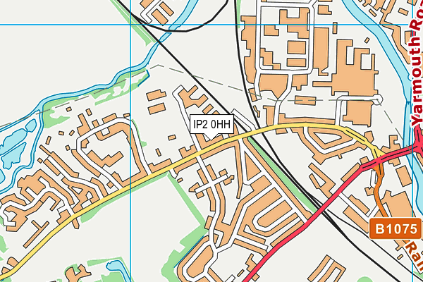 IP2 0HH map - OS VectorMap District (Ordnance Survey)