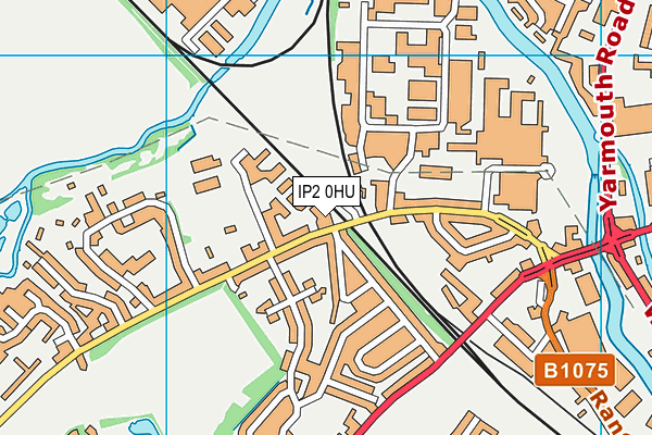 IP2 0HU map - OS VectorMap District (Ordnance Survey)