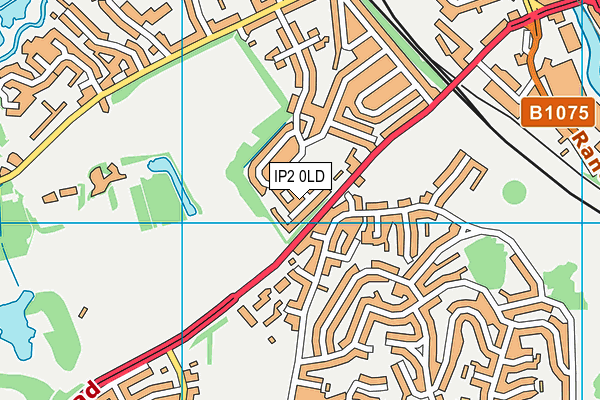 IP2 0LD map - OS VectorMap District (Ordnance Survey)
