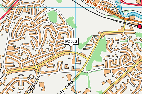 IP2 0LG map - OS VectorMap District (Ordnance Survey)