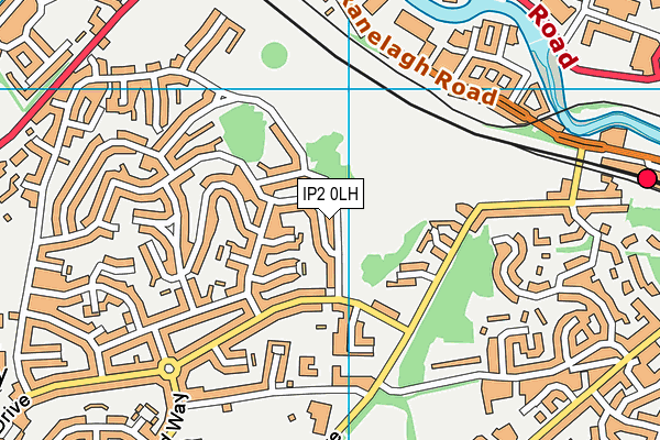 IP2 0LH map - OS VectorMap District (Ordnance Survey)