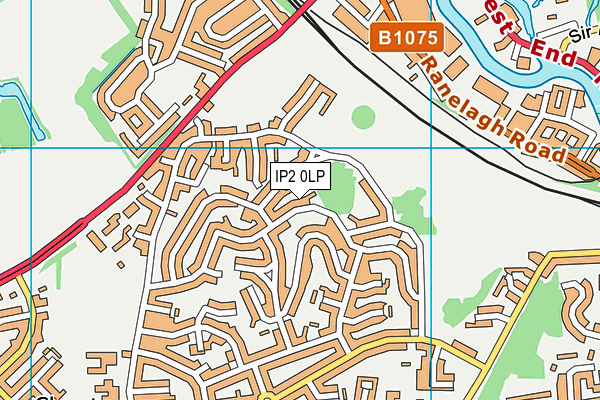 IP2 0LP map - OS VectorMap District (Ordnance Survey)