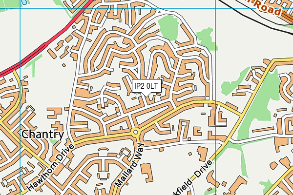 IP2 0LT map - OS VectorMap District (Ordnance Survey)