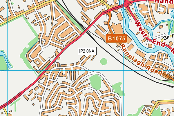 IP2 0NA map - OS VectorMap District (Ordnance Survey)