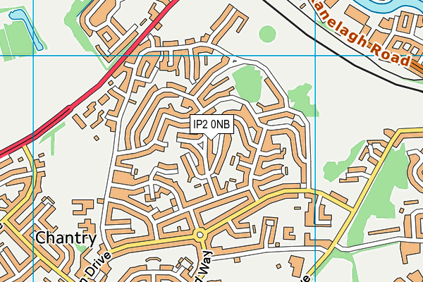 IP2 0NB map - OS VectorMap District (Ordnance Survey)