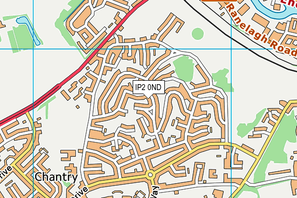 IP2 0ND map - OS VectorMap District (Ordnance Survey)