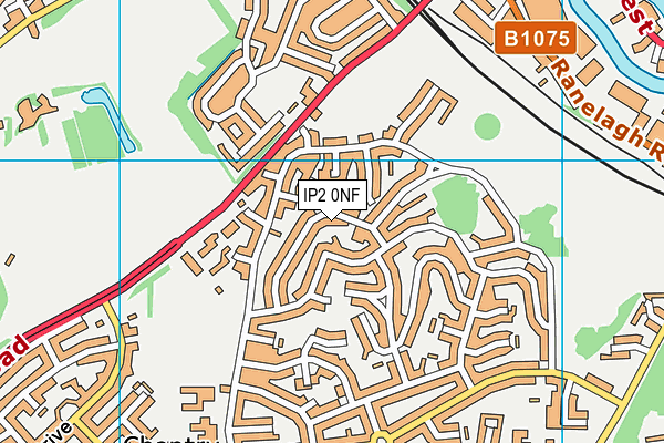 IP2 0NF map - OS VectorMap District (Ordnance Survey)