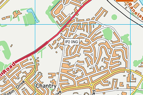 IP2 0NG map - OS VectorMap District (Ordnance Survey)