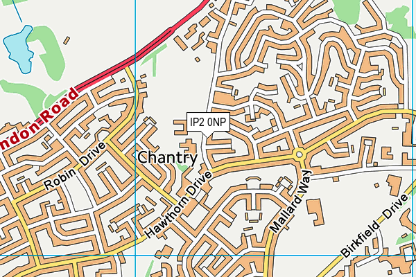 IP2 0NP map - OS VectorMap District (Ordnance Survey)