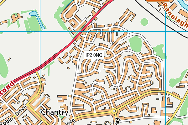 IP2 0NQ map - OS VectorMap District (Ordnance Survey)