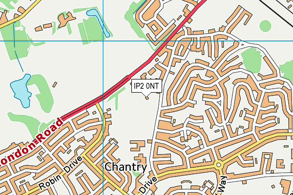 IP2 0NT map - OS VectorMap District (Ordnance Survey)