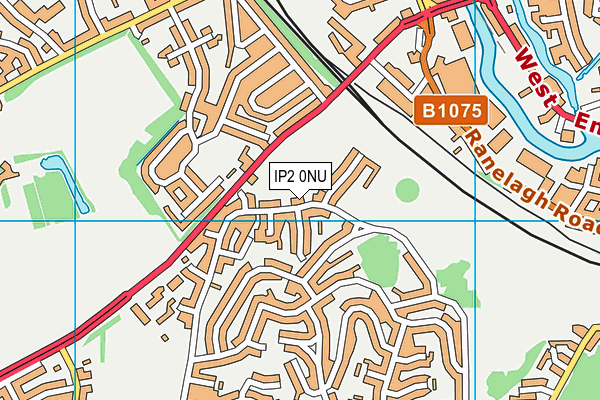 IP2 0NU map - OS VectorMap District (Ordnance Survey)