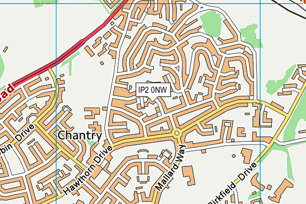 IP2 0NW map - OS VectorMap District (Ordnance Survey)